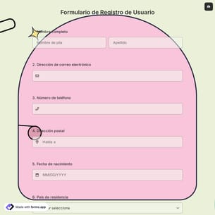 Formulario de Registro de Usuario