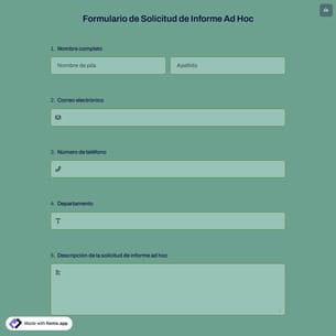 Formulario de Solicitud de Informe Ad Hoc