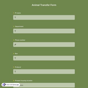 Animal Transfer Form