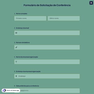 Formulário de Solicitação de Conferência