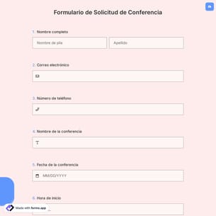 Formulario de Solicitud de Conferencia