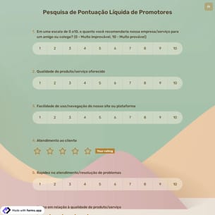 Pesquisa de Pontuação Líquida de Promotores