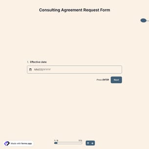 Consulting Agreement Request Form