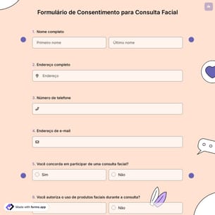 Formulário de Consentimento para Consulta Facial