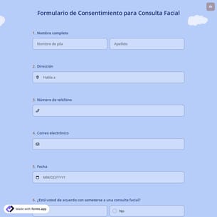 Formulario de Consentimiento para Consulta Facial
