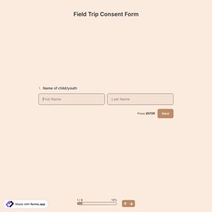 Field Trip Consent Form
