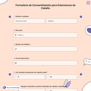 Formulario de Consentimiento para Extensiones de Cabello