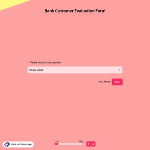 Bank Customer Evaluation Form