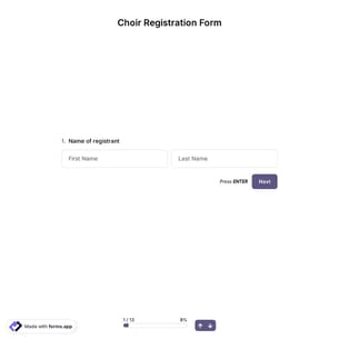 Choir Registration Form