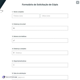 Formulário de Solicitação de Cópia