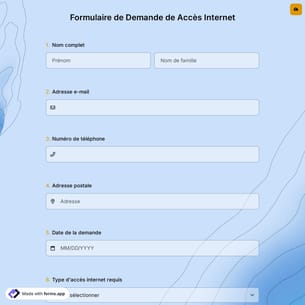 Formulaire de Demande de Accès Internet