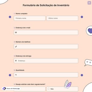 Formulário de Solicitação de Inventário