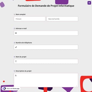 Formulaire de Demande de Projet Informatique