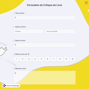 Formulaire de Critique de Livre