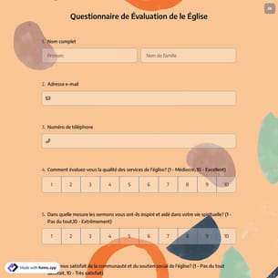 Questionnaire de Évaluation de le Église