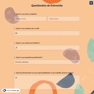 Questionário de Entrevista