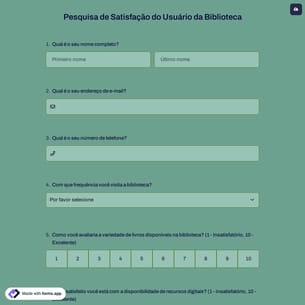 Pesquisa de Satisfação do Usuário da Biblioteca