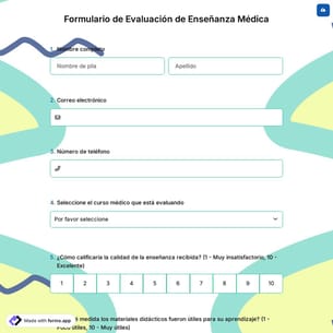 Formulario de Evaluación de Enseñanza Médica