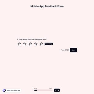 Mobile App Feedback Form