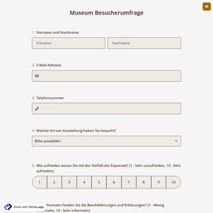 Museum Besucherumfrage