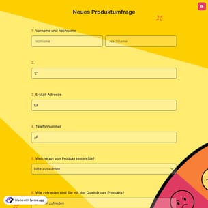 Neues Produktumfrage