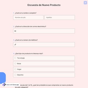 Encuesta de Nuevo Producto