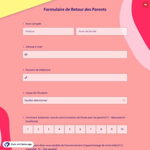 Formulaire de Retour des Parents