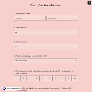 Eltern-Feedback-Formular