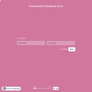 Presentation Feedback Form