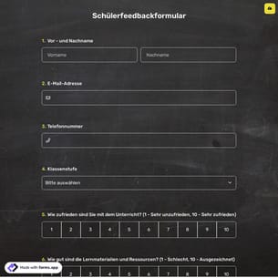 Schülerfeedbackformular