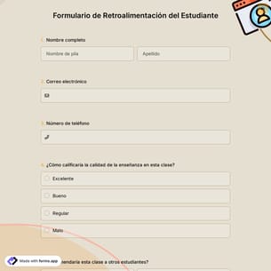 Formulario de Retroalimentación del Estudiante
