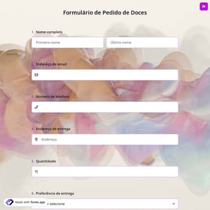 Formulário de Pedido de Doces