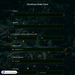 Christmas Order Form