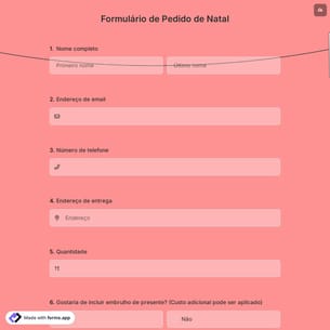 Formulário de Pedido de Natal