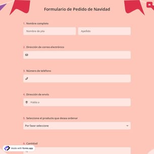 Formulario de Pedido de Navidad