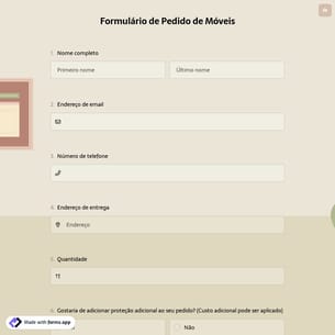 Formulário de Pedido de Móveis