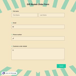 Gift Basket Order Form