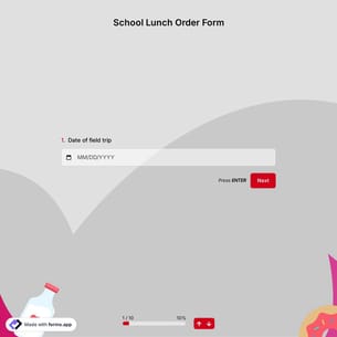 School Lunch Order Form