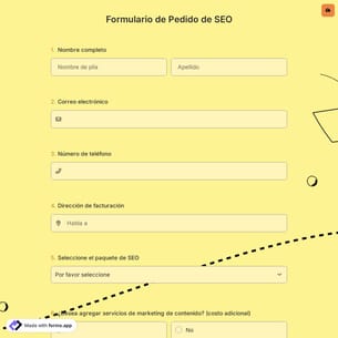 Formulario de Pedido de SEO