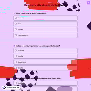 Quiz sur les Costumes de Halloween