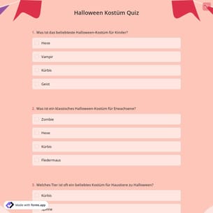 Halloween Kostüm Quiz