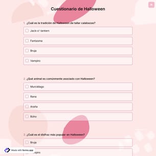 Cuestionario de Halloween