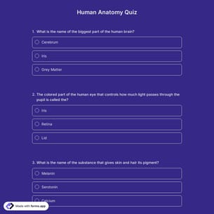 Human Anatomy Quiz