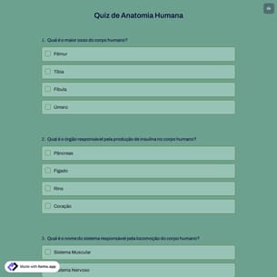 Quiz de Anatomia Humana