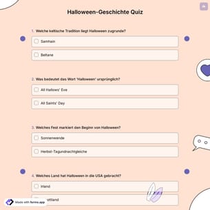 Halloween-Geschichte Quiz