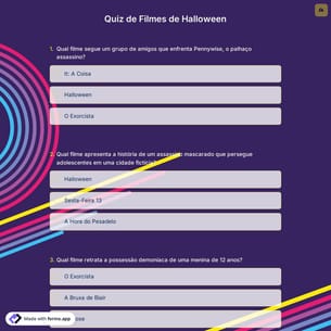 Quiz de Filmes de Halloween