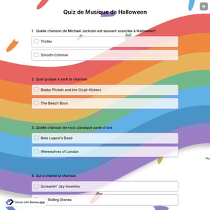 Quiz de Musique de Halloween