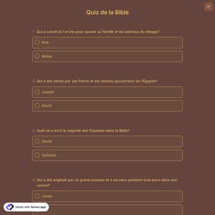 Quiz de la Bible