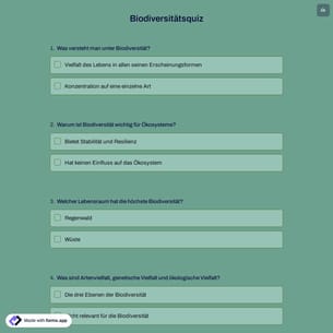 Biodiversitätsquiz