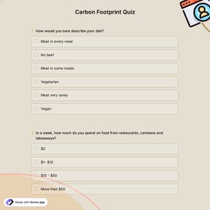 Carbon Footprint Quiz